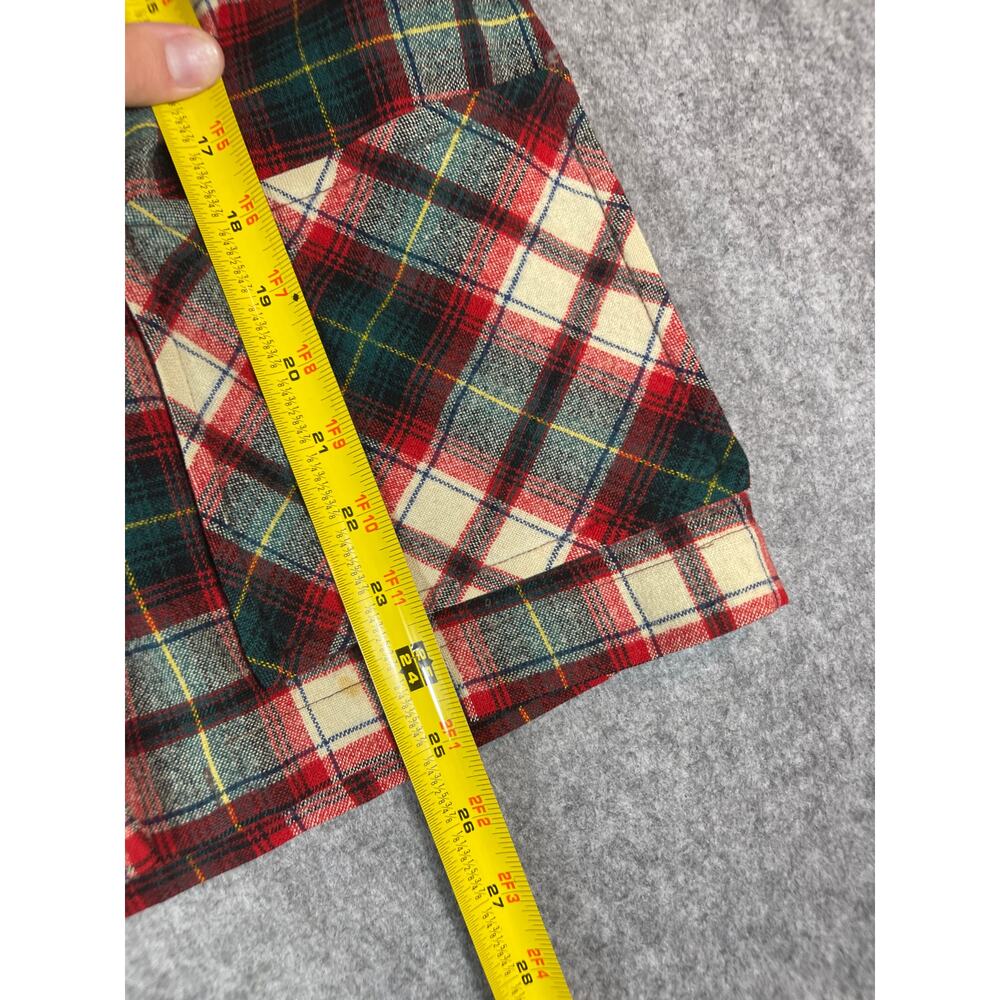 Vintage 50s Pendleton Blazer Jacket Womens Large Green Red Tartan Plaid Wool - Picture 6 of 7